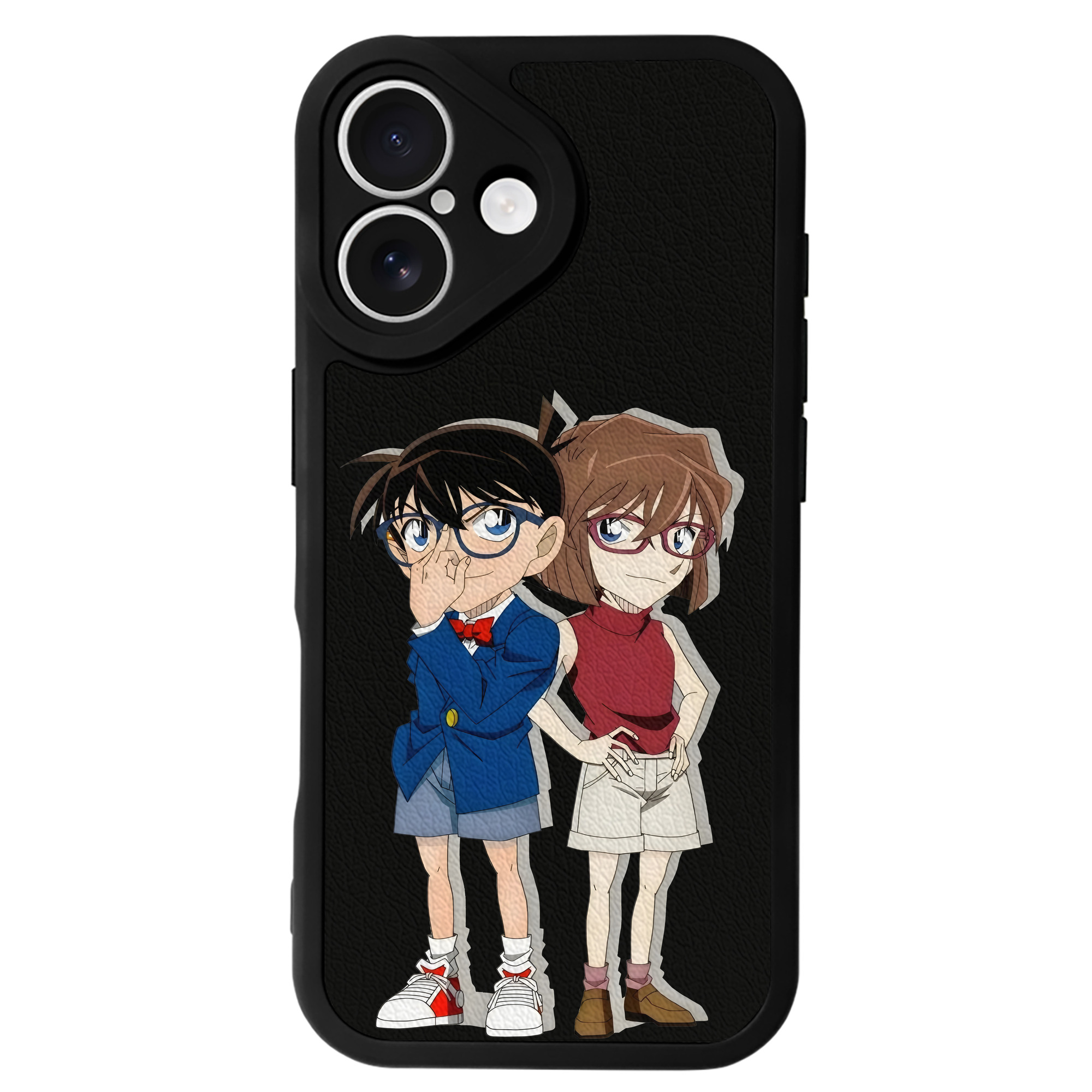 （画像用） 名探偵コナン 灰原 哀 はいばら あい Detective Conan Anita Hailey、Vi Graythorn Haibara Ai 【iPhone 16シリーズ対応】シリコンスマホケース（レザー調） 材質：シリコン